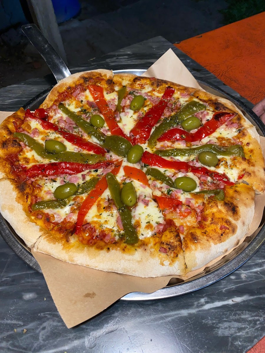 Pizza y empanadas al horno de barro